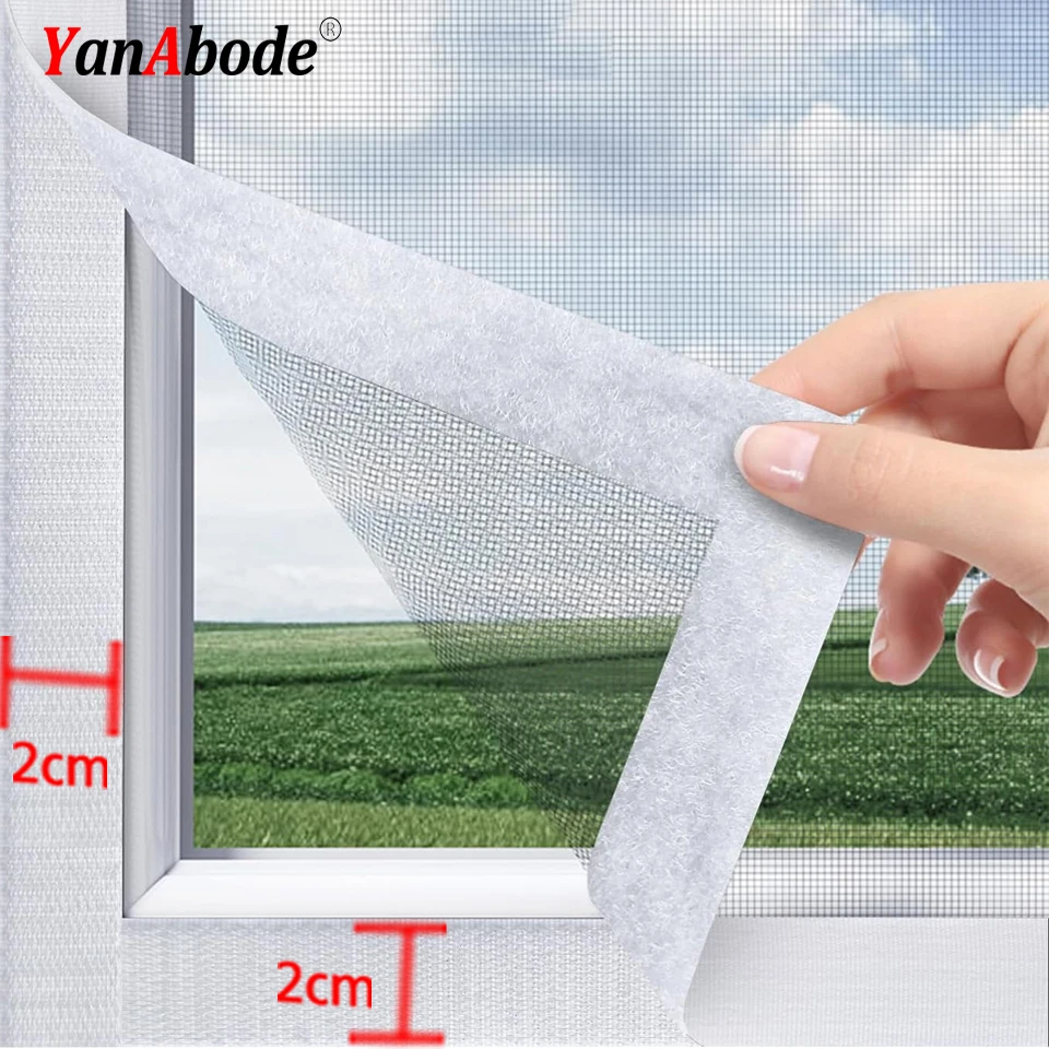 White Window Screen Mosquito Net White Edge White Mesh Sturdy and Reusable Easy Clean and Install Fiberglass Net Anti-mosquito