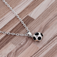 New Hip Hop Men Hippie Male Sports Fashion Necklace Football Pendant Necklace Alloy Chain Soccer Ball Necklace Jewelry Gift