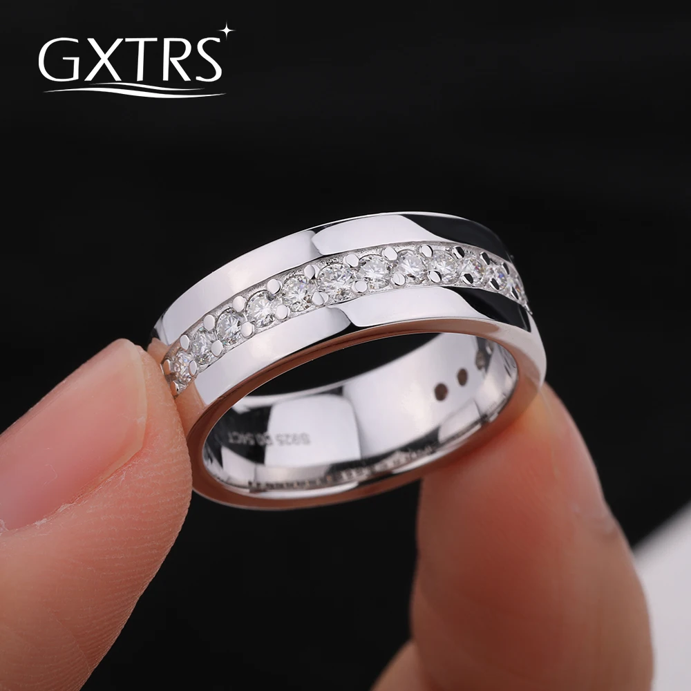 

Кольца GXTRS 2 мм с муассанитом для мужчин и женщин, из стерлингового серебра 925 пробы, с лабораторными бриллиантами, обручальные кольца, покрытие 18K, ювелирные изделия, сертифицированные.