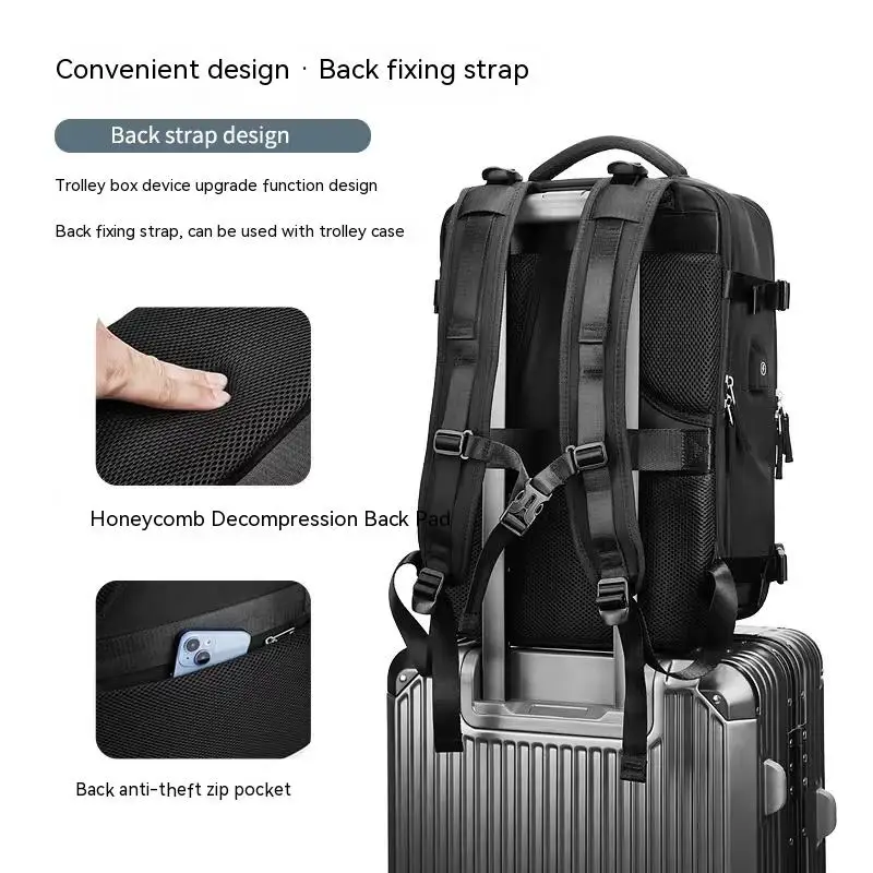 2023NEW Men's and Women's Travel Backpack Aircraft Large Capacity Multifunctional Luggage Lightweight Waterproof Casual Bag Lapt