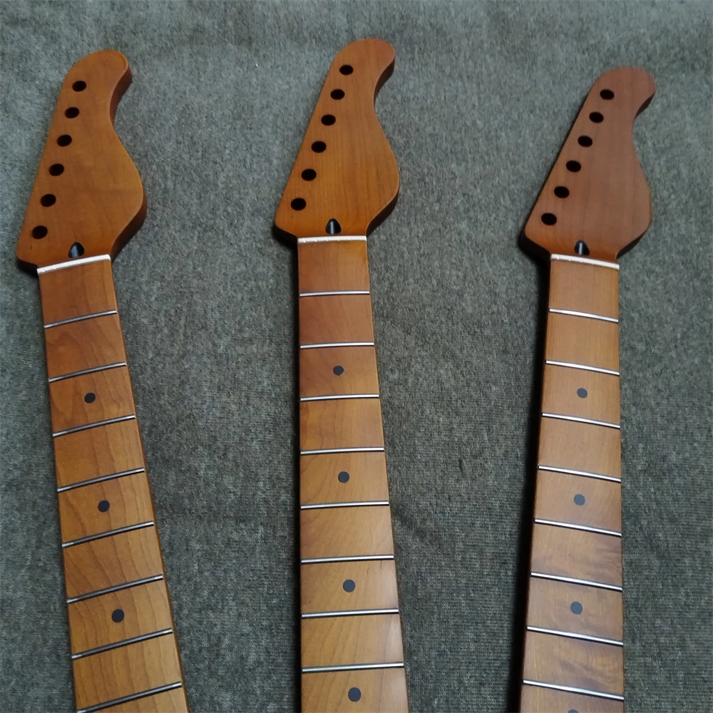 

9.5 Inch Roasted Maple Electric Guitar Neck Dots Truss Rod Maple Rosewood Fingerboard Guitar Parts 22 FretsAccessories