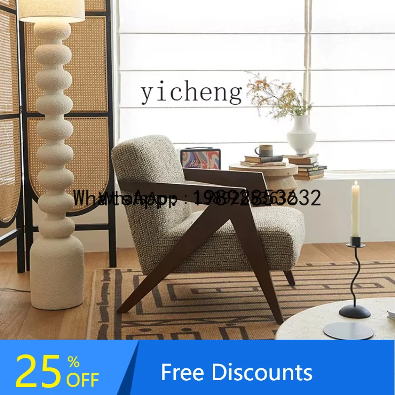 BB antique living room single sofa chair original retro cotton and linen leisure chair