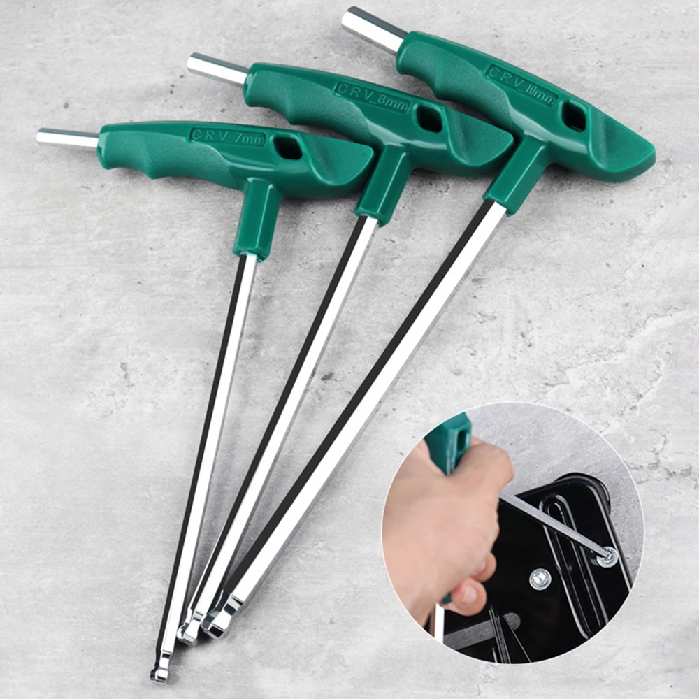 9PCS T Handle Hex Allen Key Screws Screwdriver Bike Repair Tools, Bicycle Assembly Wrench 2/2.5/3/4/5/6/7/8mm Allen Key view 2