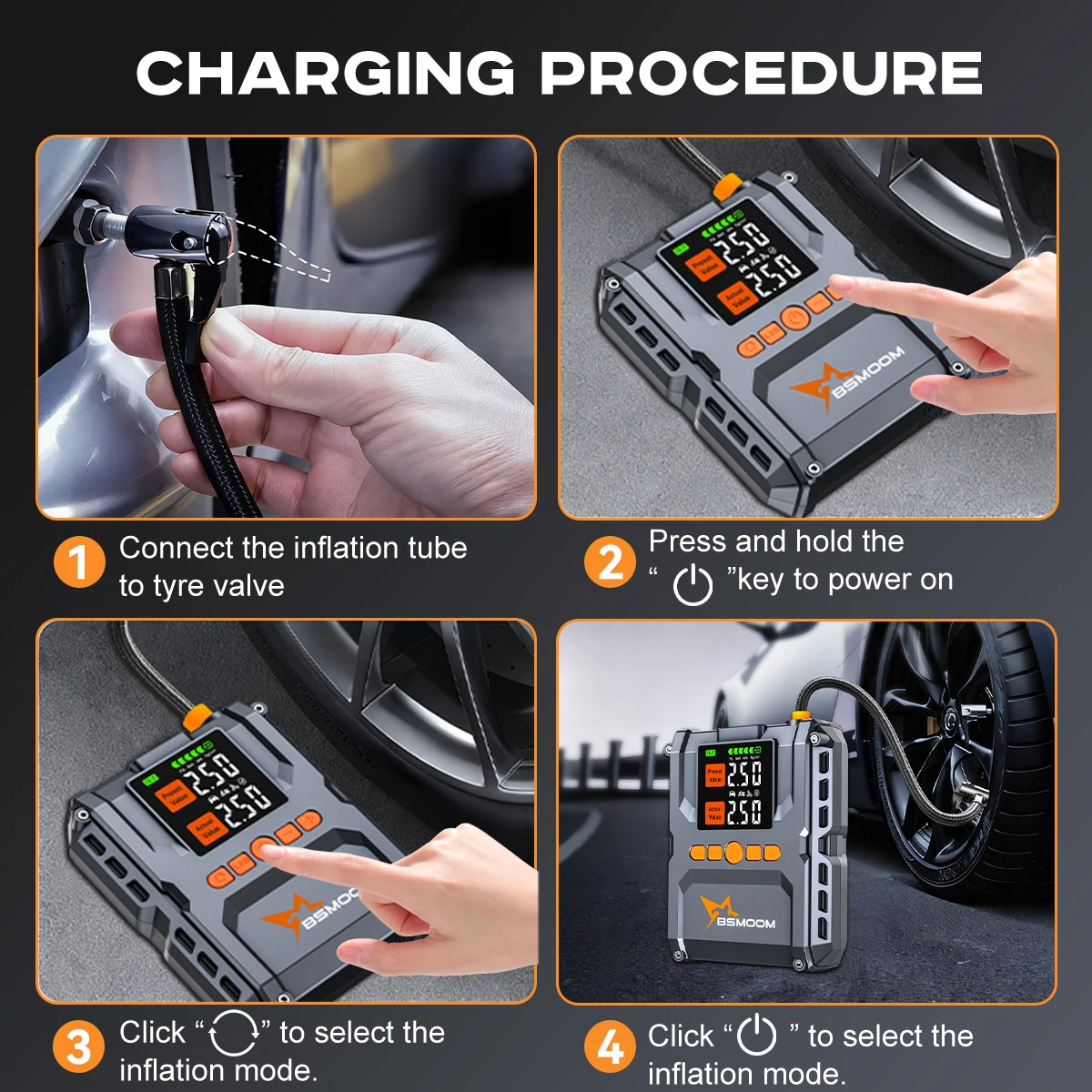 26800 mAh/21800 mAh Auto Starthilfe Power Bank Luft Kompressor Notfall Batterie Booster Start Gerät Ladegerät Diesel Benzin – Detail 7