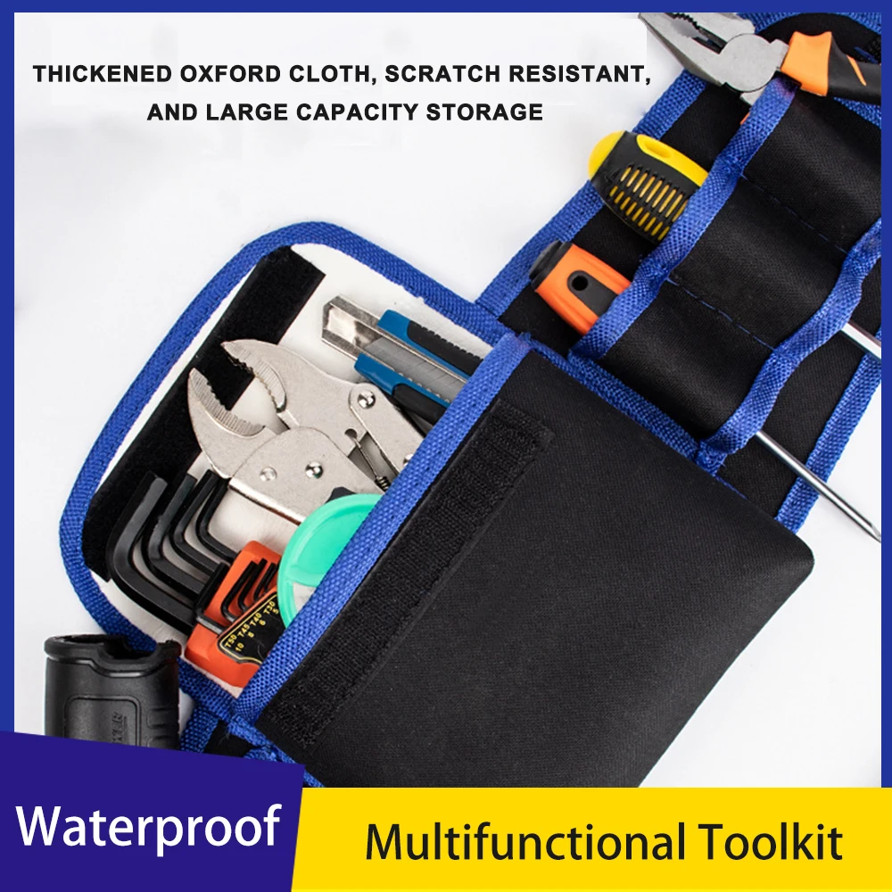 Imagem -02 - Impermeável Oxford Pano Multifuncional Tool Kit Cintura Pendurada Broca Elétrica Bolsa Eletricista Woodworking Bolsa