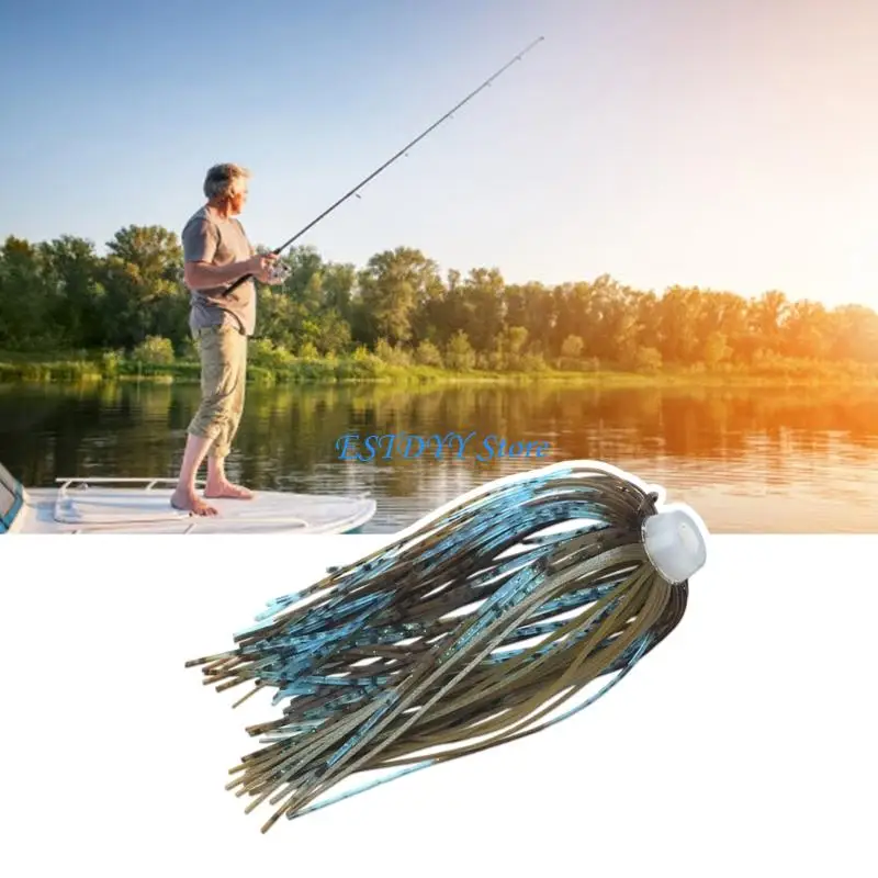 

G6DE 5pcs Fishing Umbrella Skirts 88 Strand Silicone Jigs Skirts Fishing Accessories