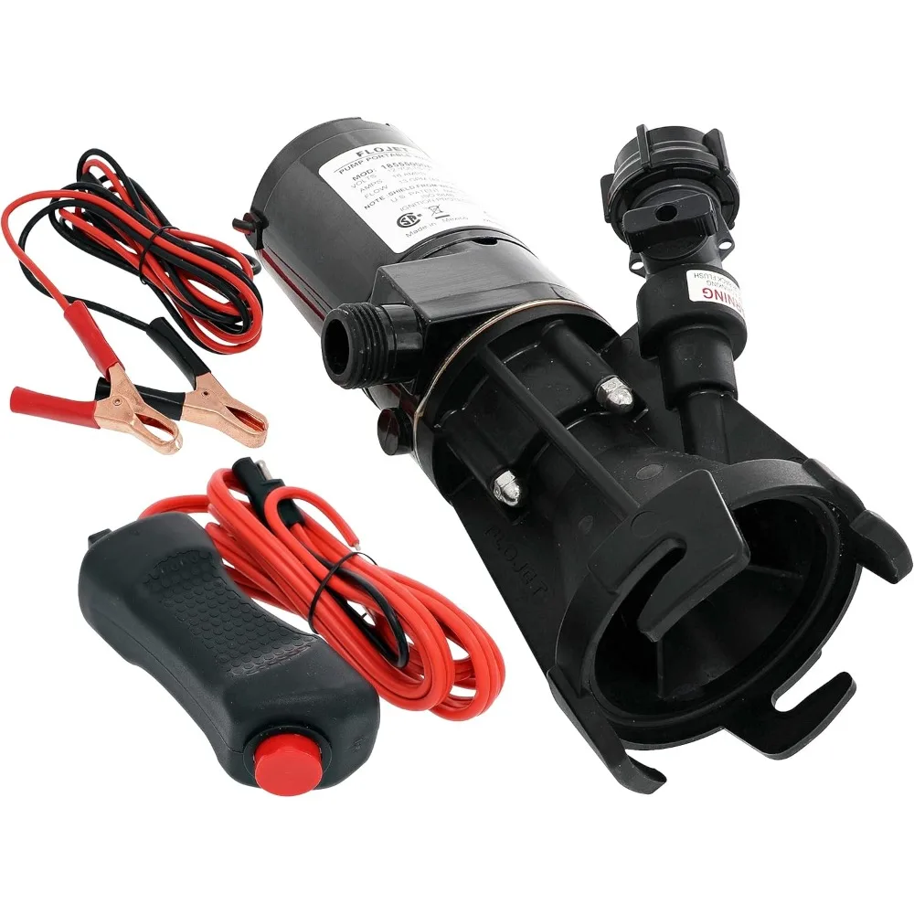 

18555-000A Portable RV Waste Pump with Garden Hose Discharge Port - 12 VDC Motor