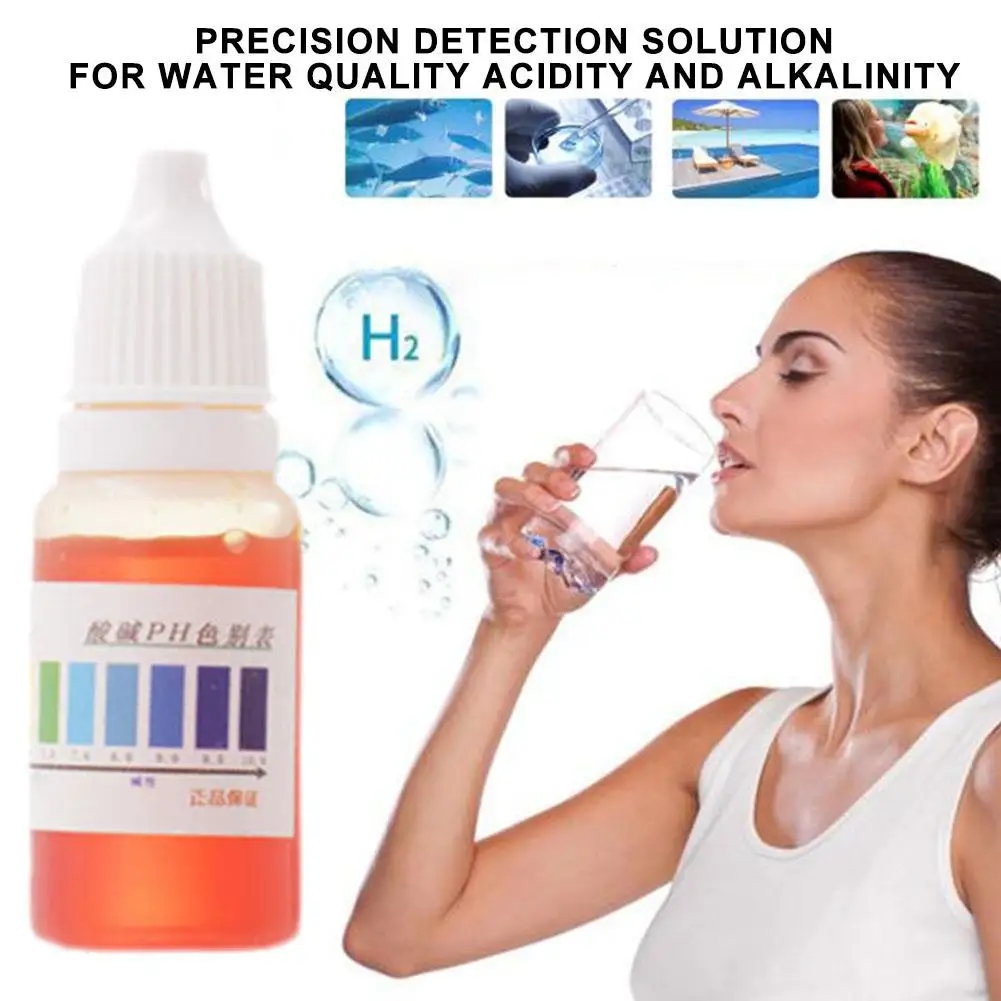 PH Reagent Test Liquid Aquarium Water Quality PH Multifunctional Convenient Solution Detection Precision E3H0