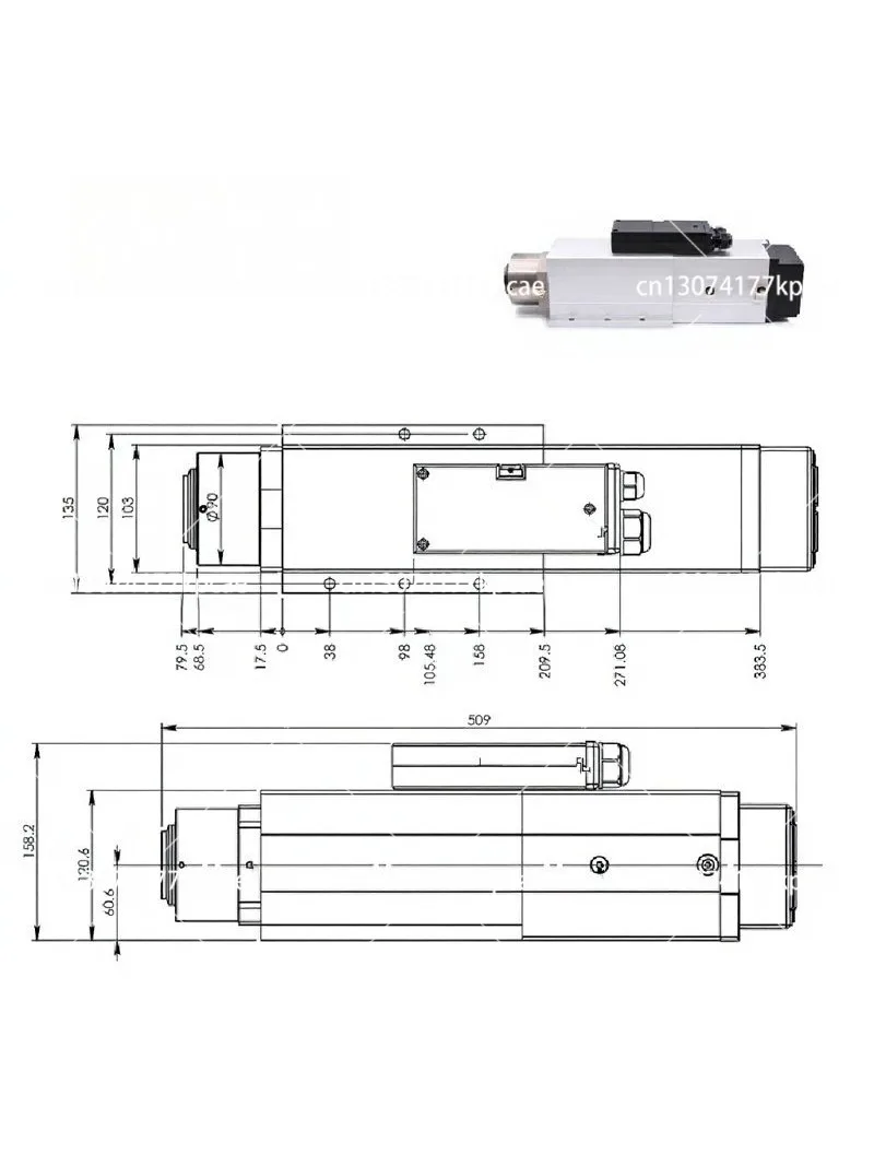 4.5kw ATC Spindle ISO30 Automatic Tool Change Spindle 220v / 380v Air Cooled Spindle Motor