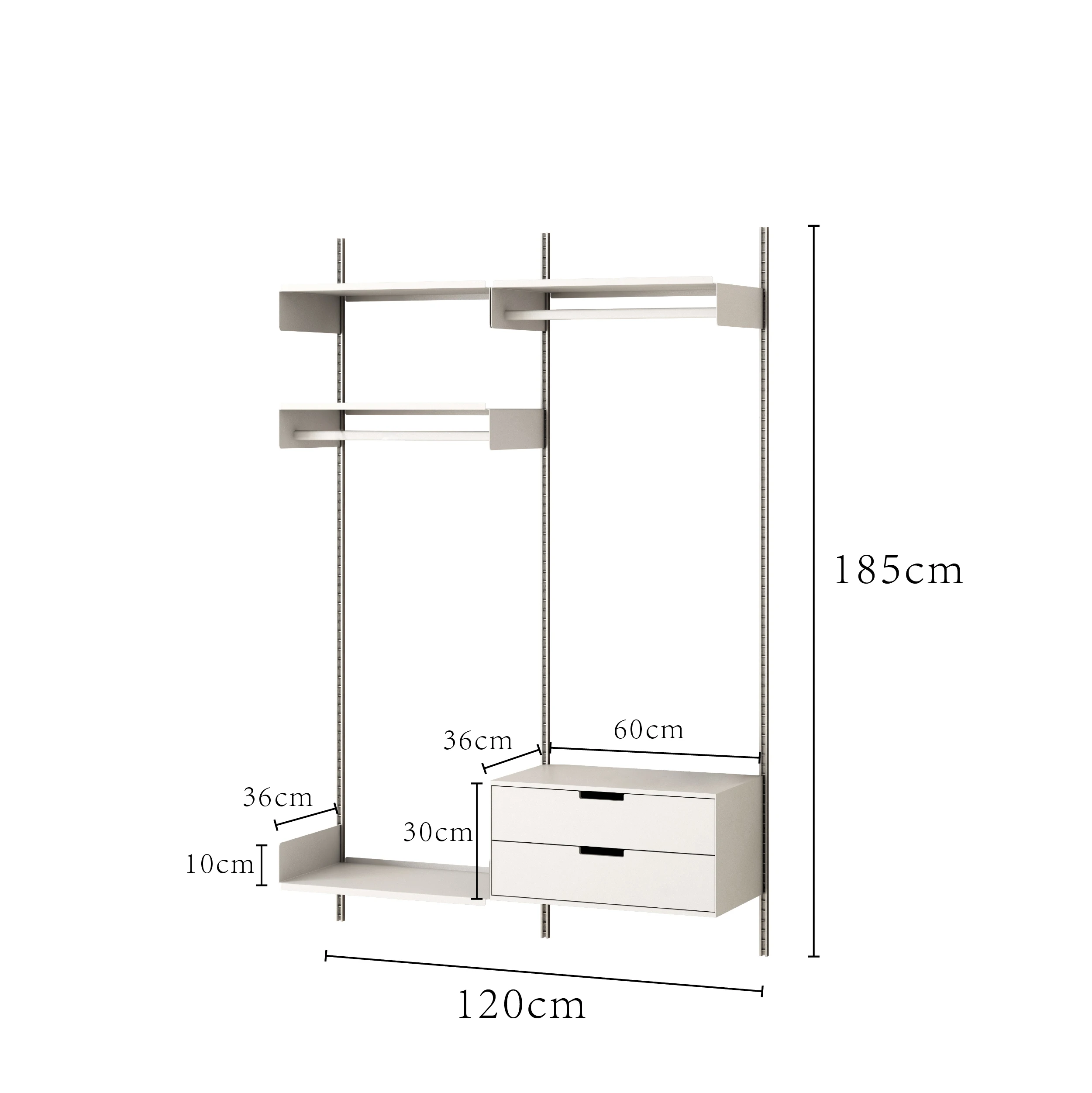 Middle ancient clothes combined rack open wardrobe small walk-in cloakroom clothes rack