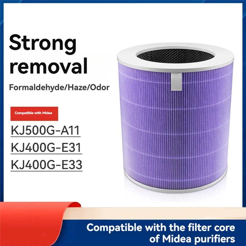 ABVI-For Midea Air Purifier Replacement Filter- Composite Type Fits Models KJ500G-A11/KJ400G-E31/KJ400G-E33