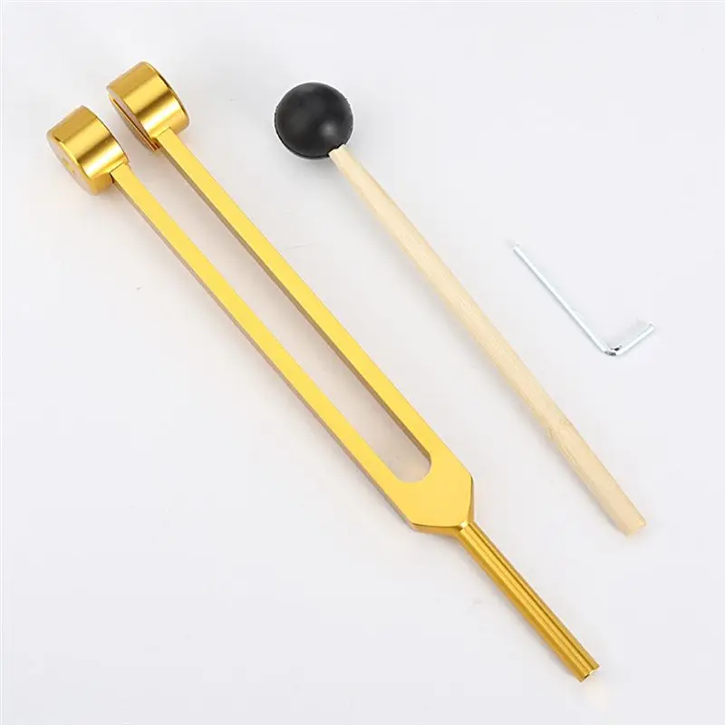 AED4-Healing Chakra 128 Hz Tuning Fork Set Aluminium Alloy Sound Therapy Bio-Acoustic Tuning Fork Colorful Adjustable