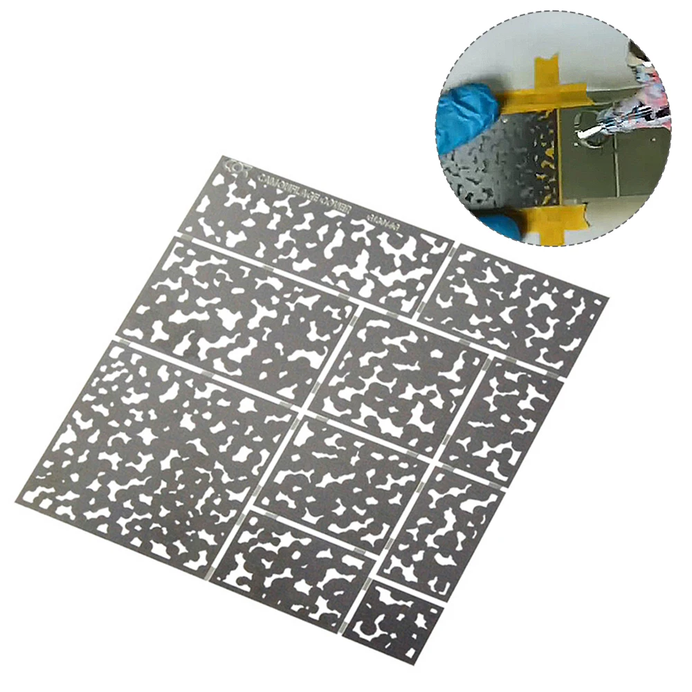 

Model Spraying Template Camo Paint Tools for Military Model Painting Cover Plate Tool Camouflage Stencil Spray Board Hobby DIY