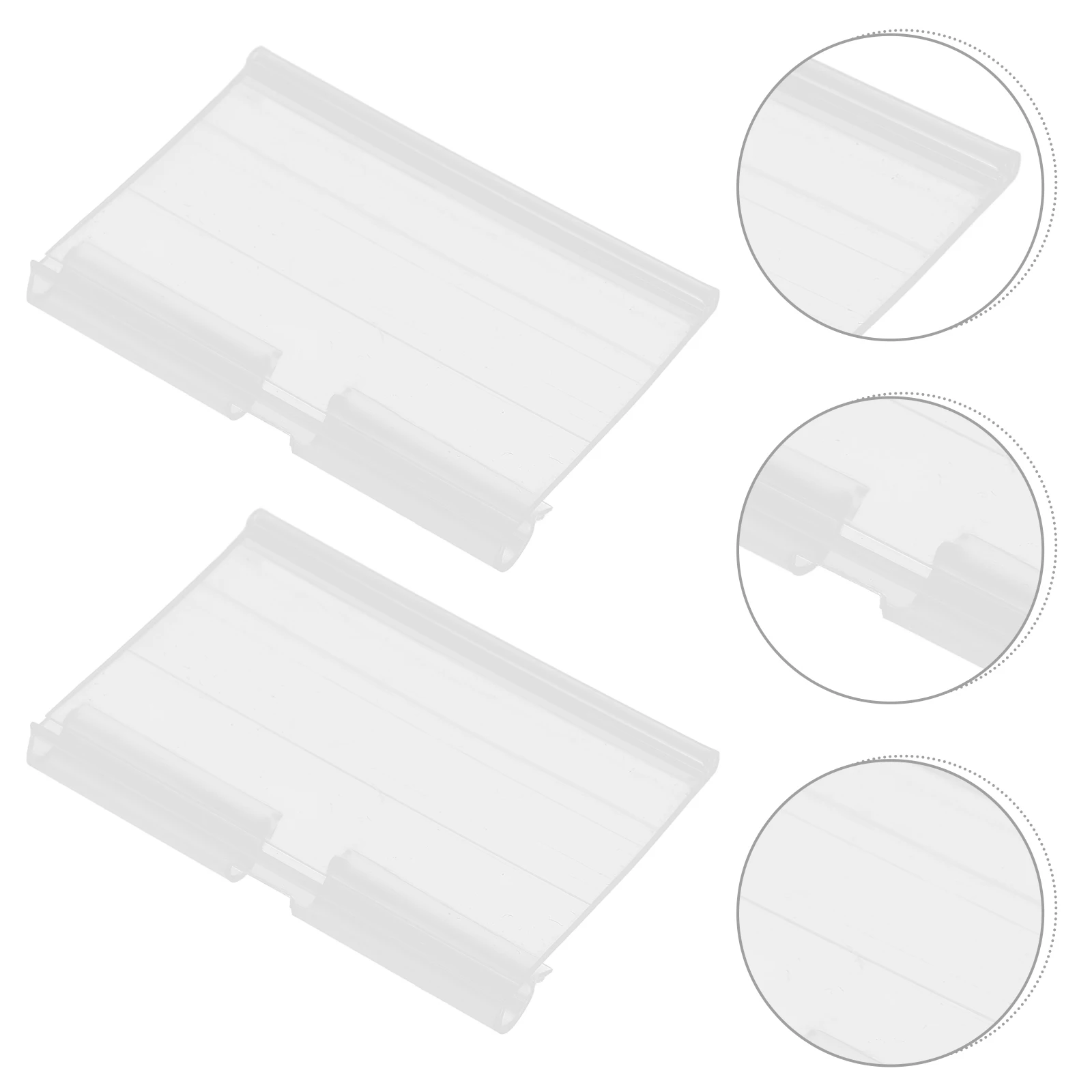 50pcs Price Sign Holder Stand Retail Display Stands Plastic Sign Holders Supermarket Shelf Labels Easy Clip