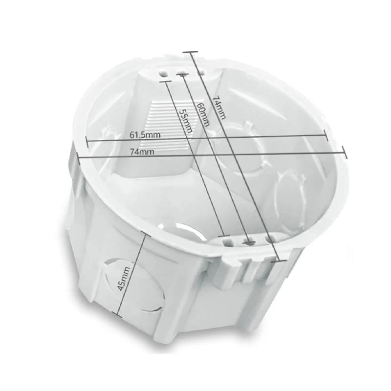 European style bottom box 80 type switch socket wall cassette junction box European standard PVC