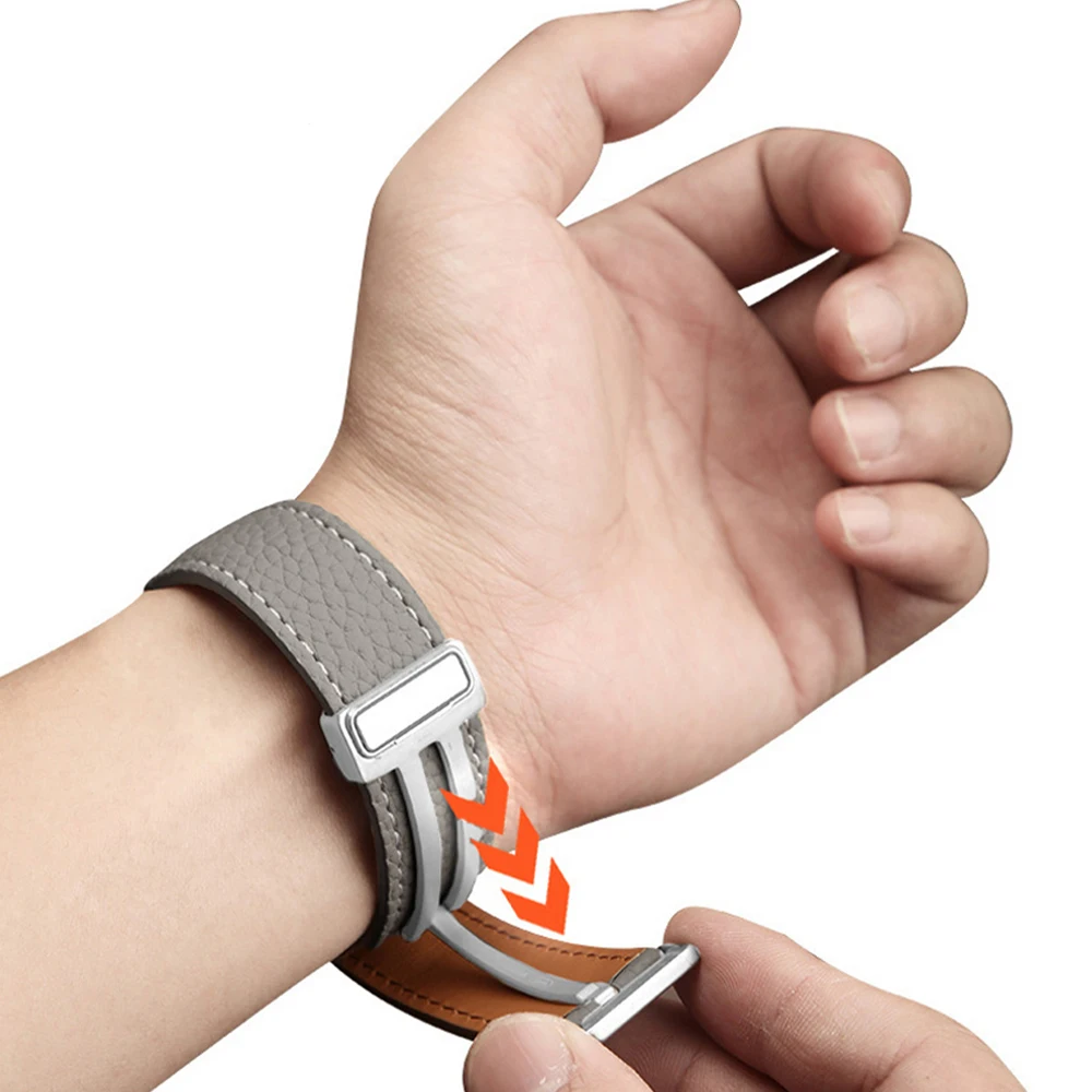 Pulseira de couro para huawei watch fit 4 pro band acessórios pulseira de laço magnético para huawei fit4 fit3 pulseira elegante pulsera