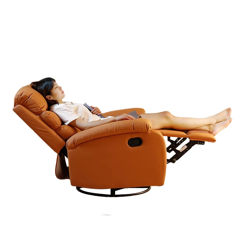 First-Class Single Person Recliner Multi-Functional Space Sofa Swivel Chair Rocking Leather for Leisure Lazy People Cabin Office