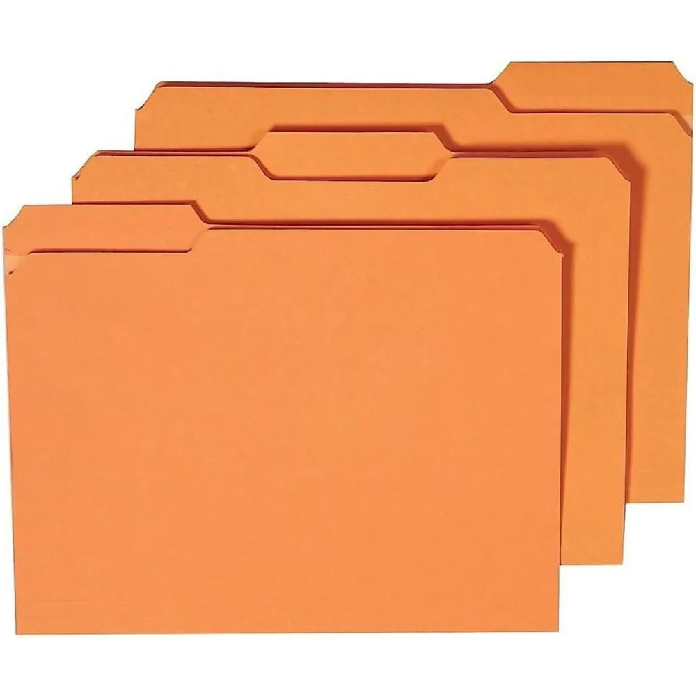 Staples 576937 Colored File Folders w/Reinforced Tabs Letter 3Tab Assortment A 250/BX