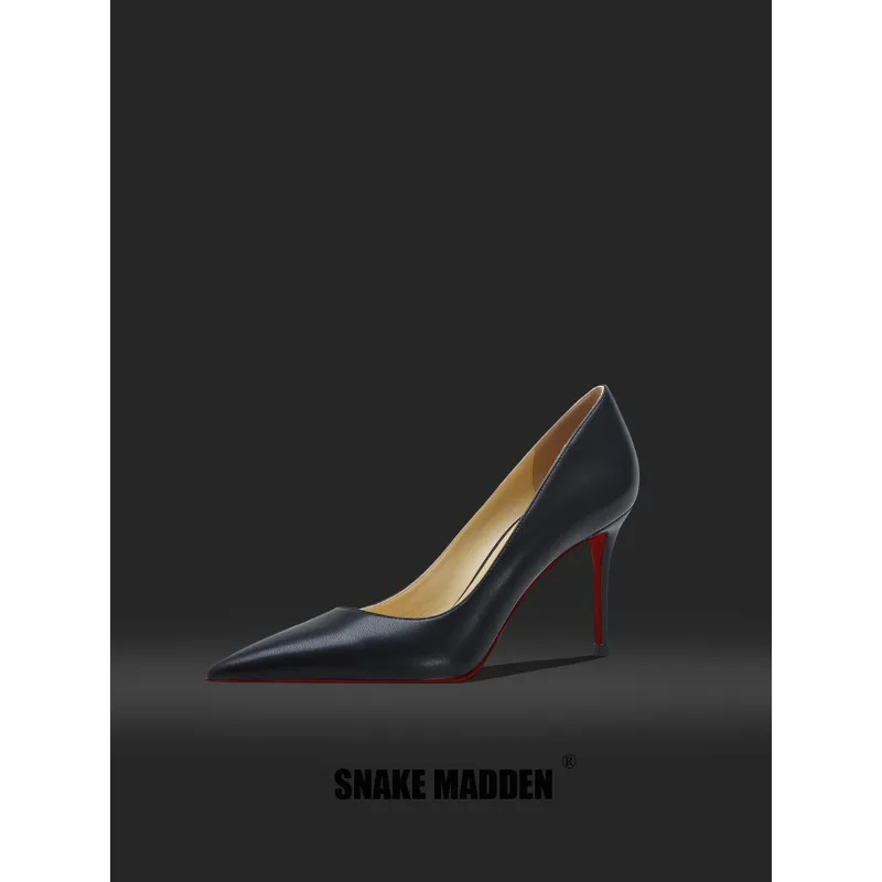 

Light luxury high heels, black pointed high heels, women's slim heels, high-end sexy single shoes