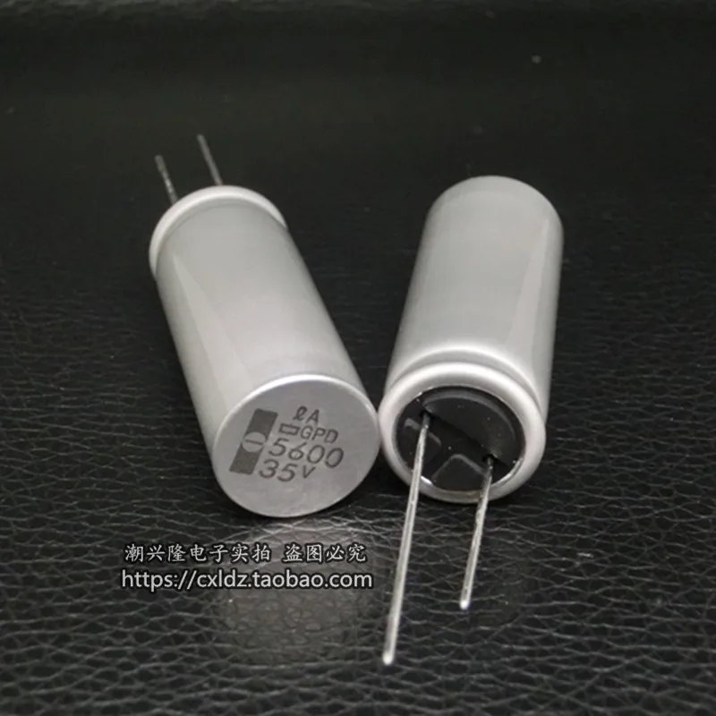 5PCS/brand new genuine Japanese 35v 5600uF imported electrolytic capacitor with high temperature resistance of 135 degrees