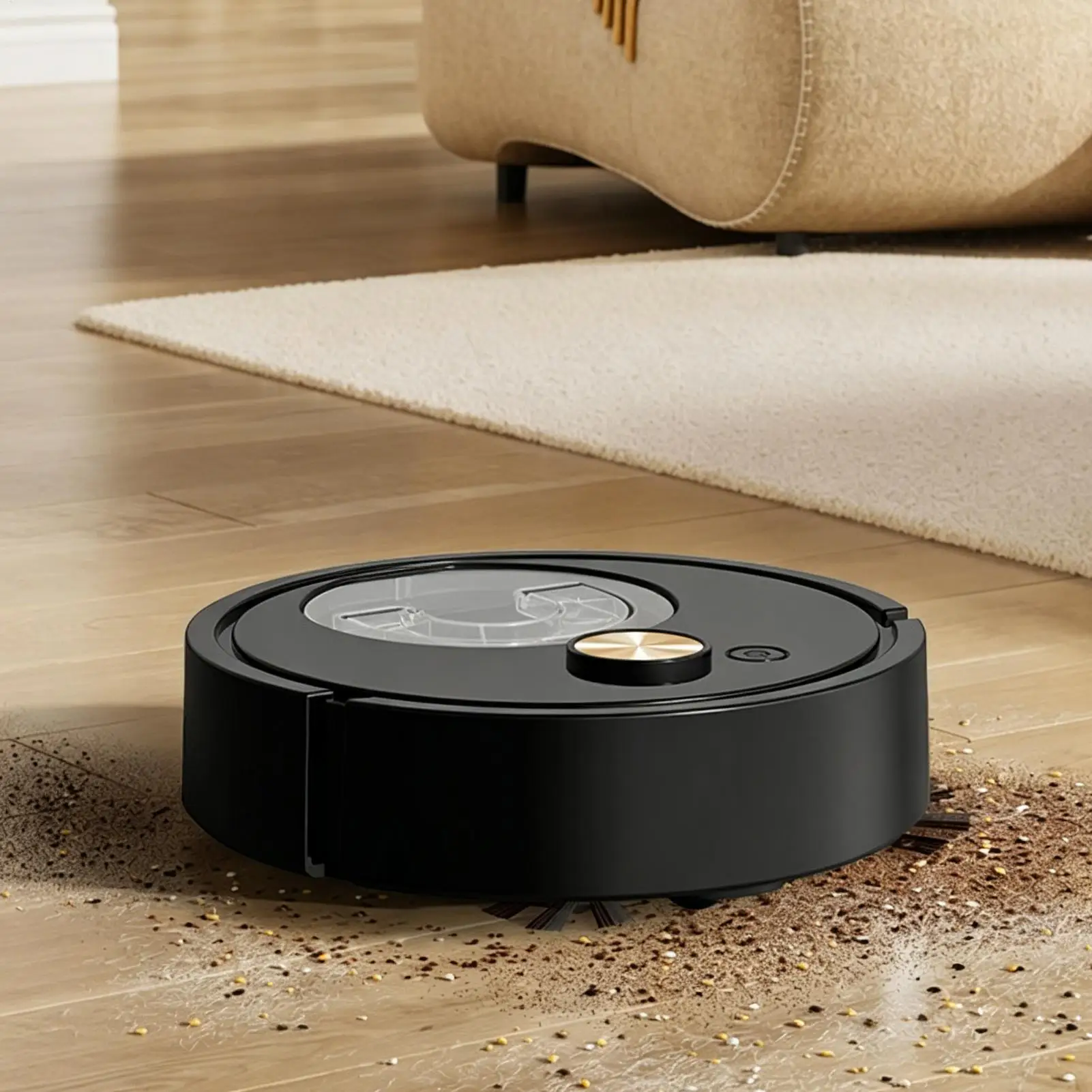 Self Cleaning Robot Vacuum Smart Auto Rechargeable Floor Cleaner for Pet Hair Dust Carpet Hardwood Kitchen Living Room