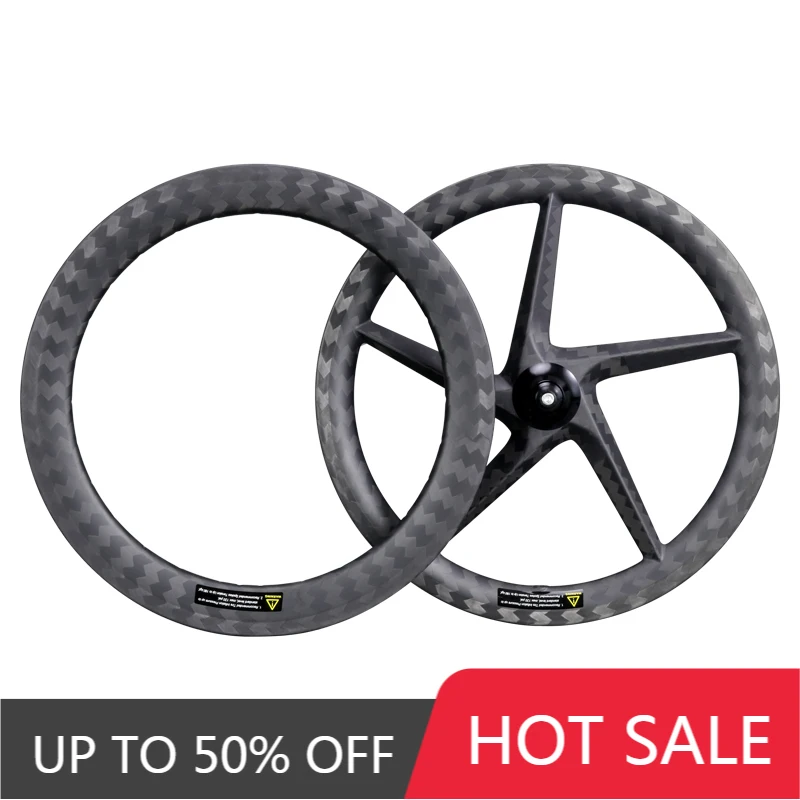 

STLF Full Carbon 12k Twill Mini Wheels Front 5spoke Wheelset Rear Normal Rim 16inch 349 Size for Folding Bike