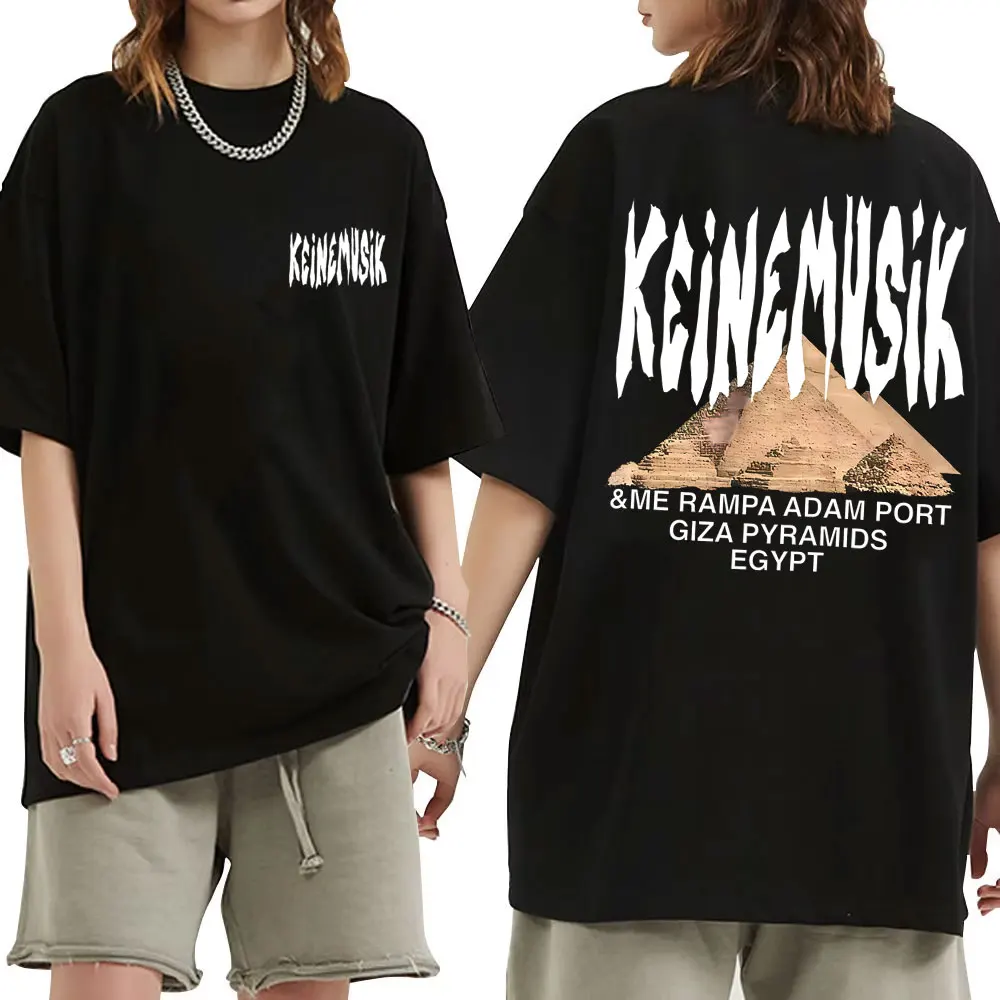 Summer Keinemusik X Pacha T-shirt Men Women Fashion Trend Street Short Sleeve T Shirt Men's Hip Hop 100% Cotton Tees Streetwear