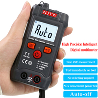 NJTY T1 Fully Intelligent Digital Multimeter - No Need to Change Gears, Small and Mini, Fully Automatic, Anti-Burn Universal Me