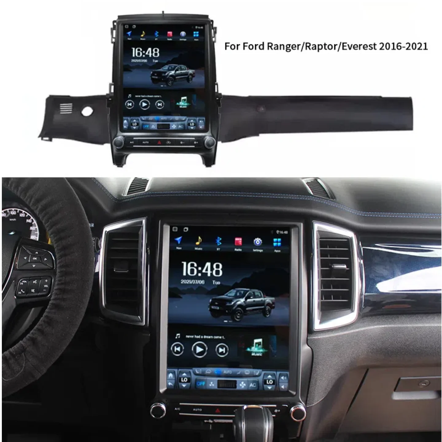 Vertical screen Android Stereo For Ford Ranger Everest 2016 - 2021 Car Radio Carplay GPS Navi Multimedia Player Head Unit Stereo