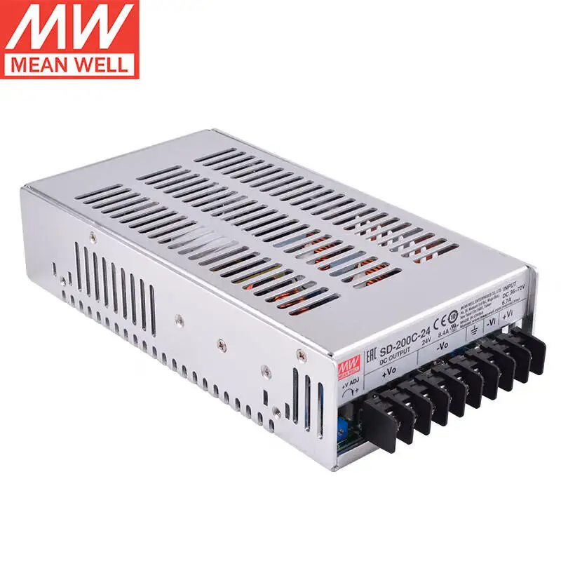 

Taiwan meanewll SD-200C-24 36-72VDC O/P+24V8.4A 200W Single Output DC-DC Converter Switching Power Brand New Original Authentic