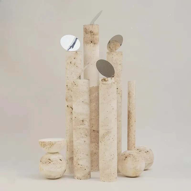 Furniture Wabi sabi home living room decoration project pillar cylinder floor base bracket home