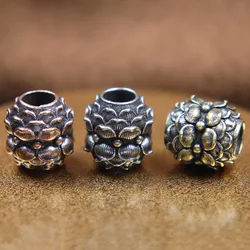 Retro Brass Lotus Petal Knife Bead EDC Outdoor Tool DIY Paracord Woven Lanyard Pendants Bracelets Spacer Beads Hangings Jewelry