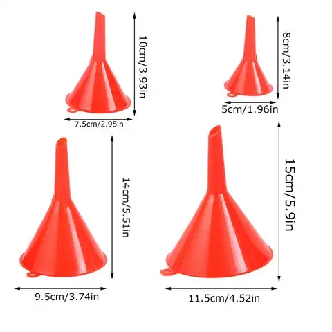 4 st/set kökstratt lämplig för bilar, hemkök, plasttratt, trattar i 4 storlekar 8 best sales stor tratt - №2