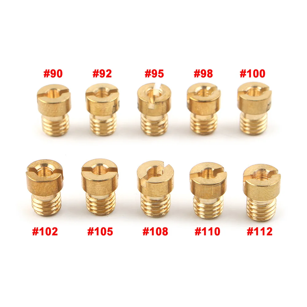 10Pcs 90 92 95 98 100 105 108 110 112  Main Jets Carburetor for PWK Keihin OKO CVK NSR KSR