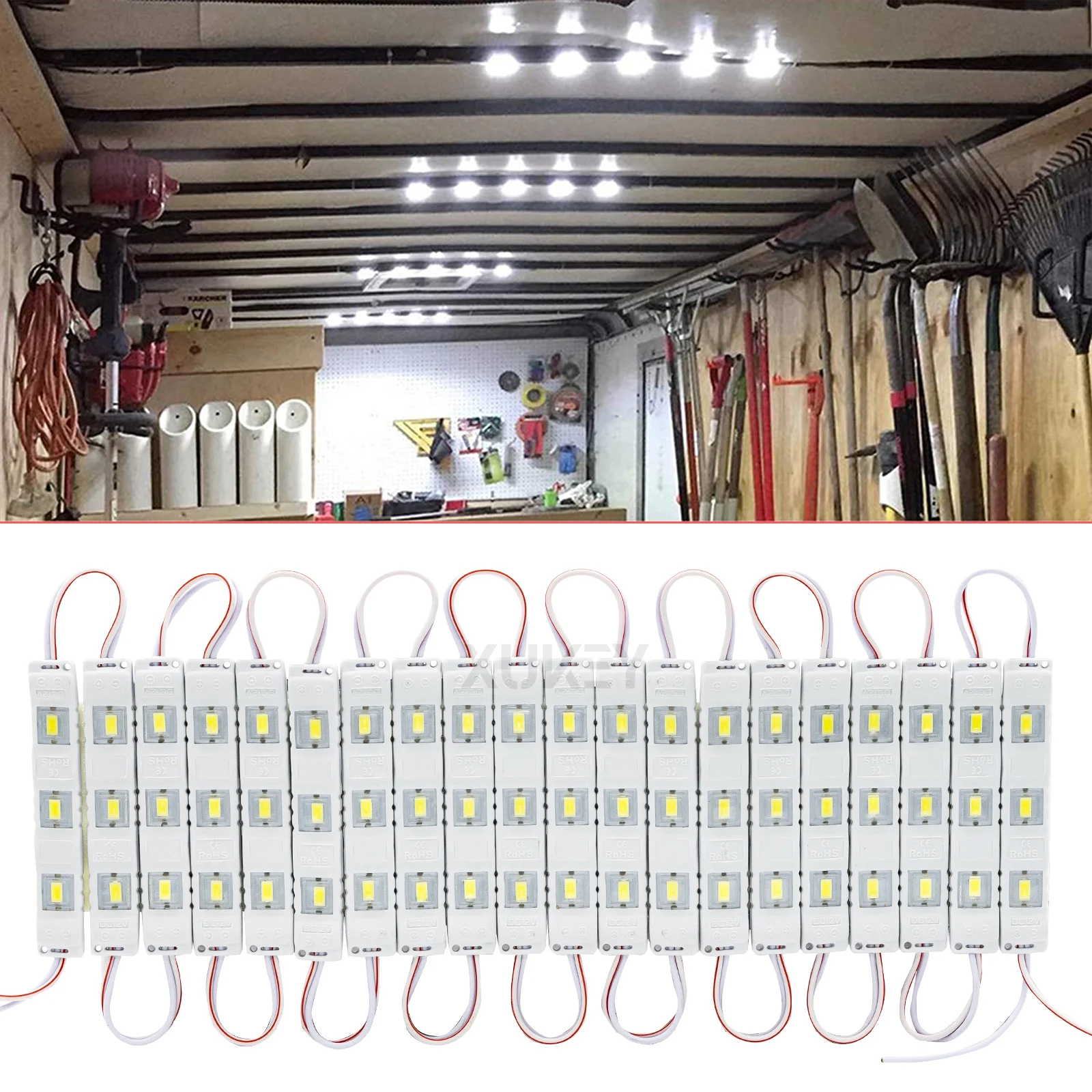 60 LEDs Van Interior Light Car LED Ceiling Lights Kit Trailer Lorries Lighting Dome Lamp For Transit Ducato Talento Caddy Master