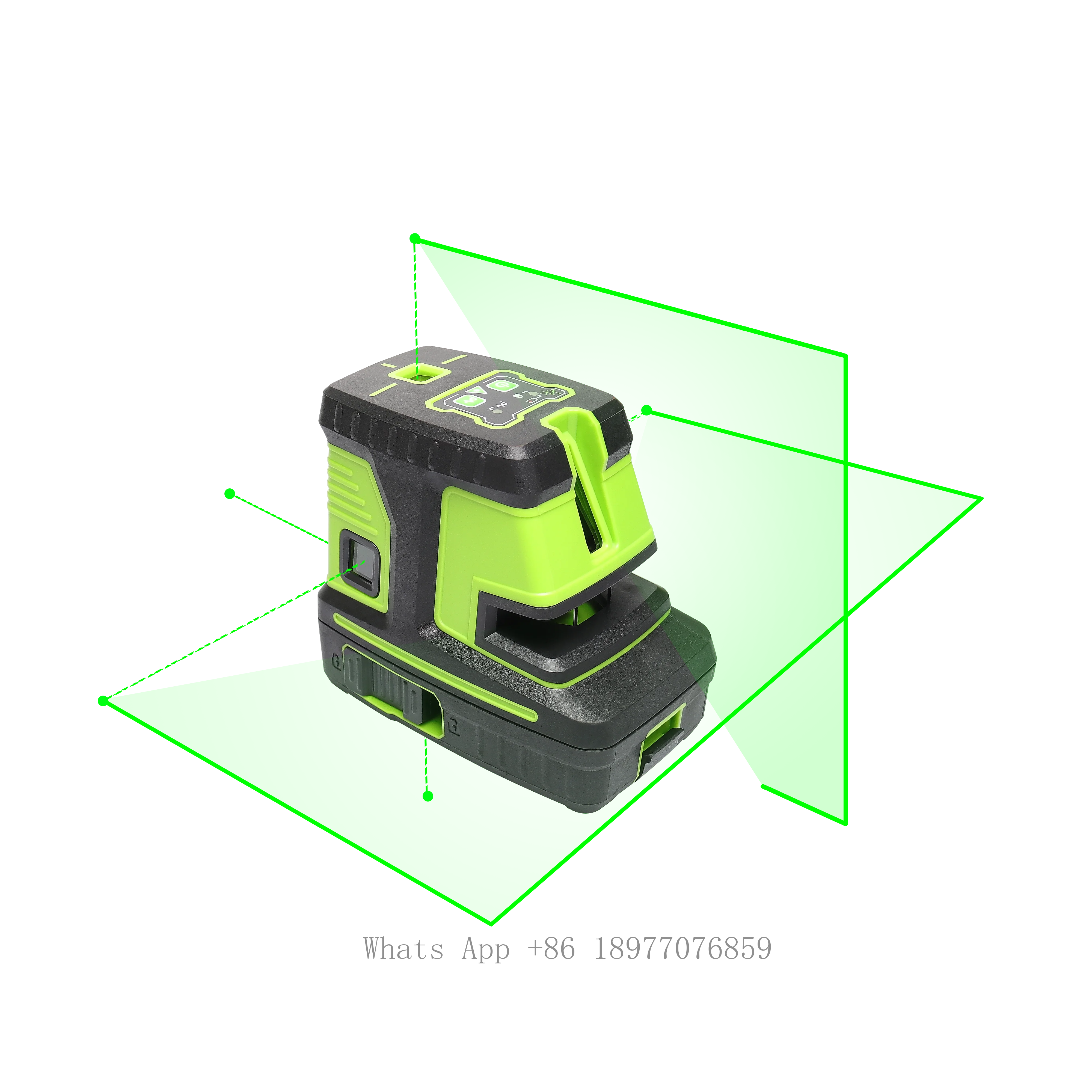 HUEPAR Self-leveling Laser GIM5G , Multi Green 2 Lines 5 Dots Cross Line Laser Level