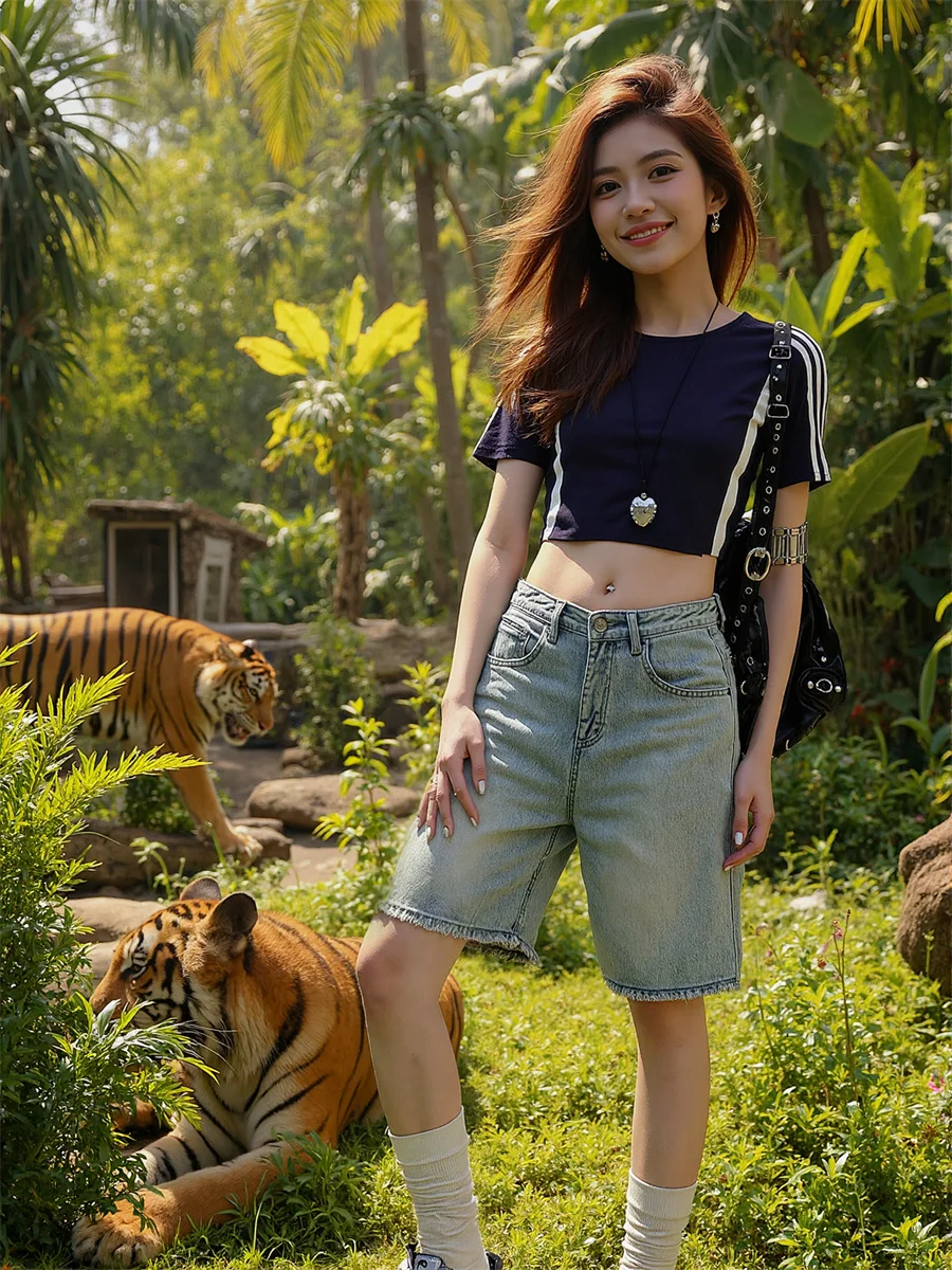 반바지 여성용 하이 웨이스트 루즈핏 하트 다용도 포인트 커피 무드 플란넬 트랙수트 언더 러브 허벅지