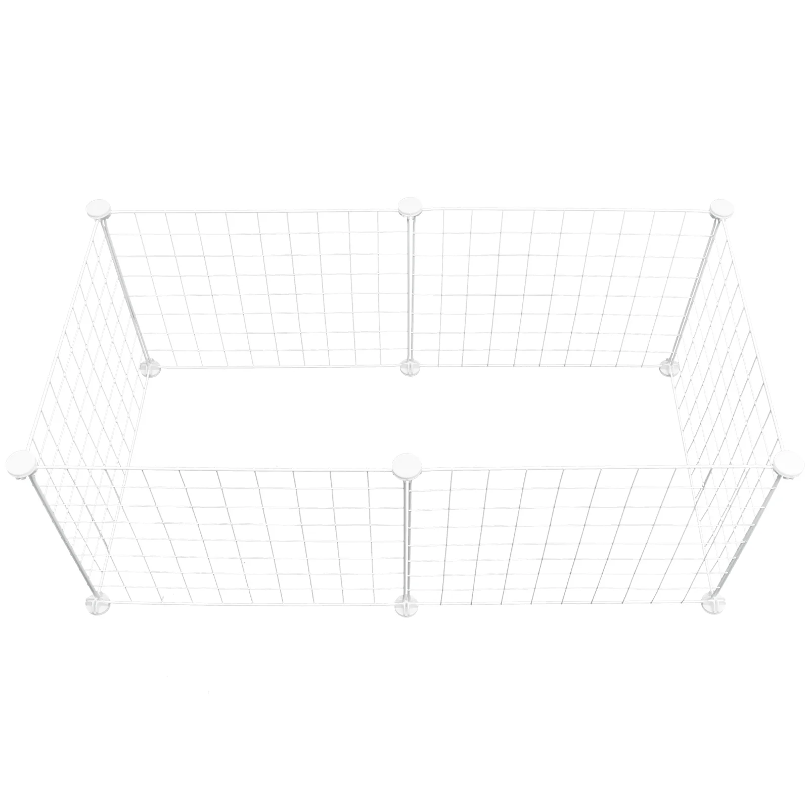 

Pet Fence Cat Cage Metal Crate DIY Wire Dog House White Iron Large Space Easy Install Pet Supplies Household