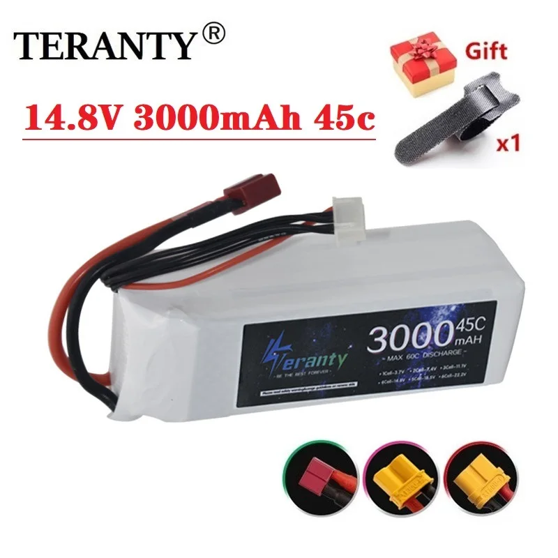 14.8V 3000mAh 4s 45C LiPo Battery For RC Helicopter Aircraft Quadcopter Cars Airplane With T XT30 XT60 Plug 14.8V 4S Battery