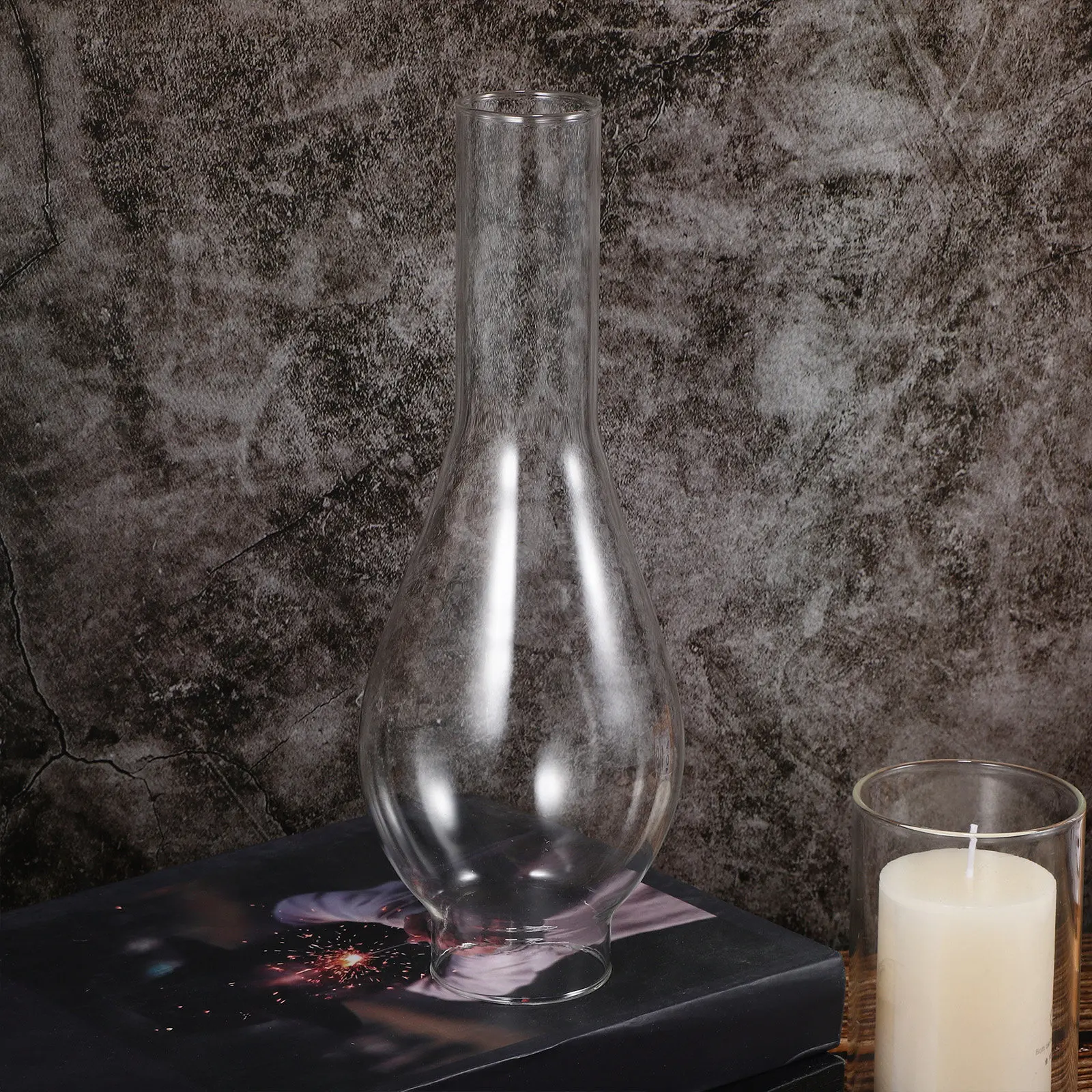 Clear Glass Lamp Globe Replacement for Oil Lamp Hurricane Shade Lantern Parts Chimney Retro Design