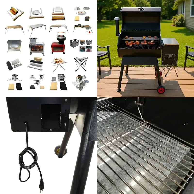 Custom Stainless Steel Outdoor BBQ Grill for Charcoal Smoking Skewers Household Garden Party Use