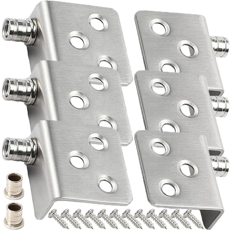 

Stainless Steel Concealed Hinges Wood Panel Invisible Cabinet Door Pivot CT Corner Codes Cupboard Bracket Hardwares