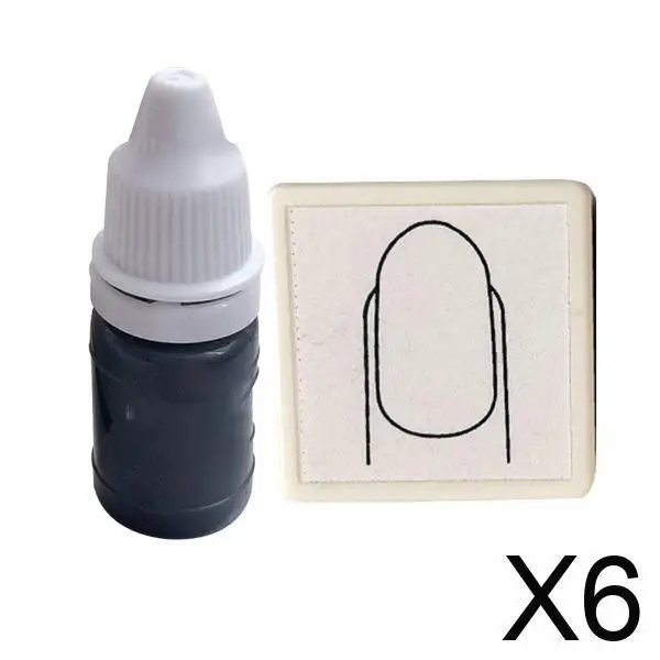 

Nail Art Mold Practice Seal with Ink Stamp Tool for Nail Extension Design and Salon Display Purposes