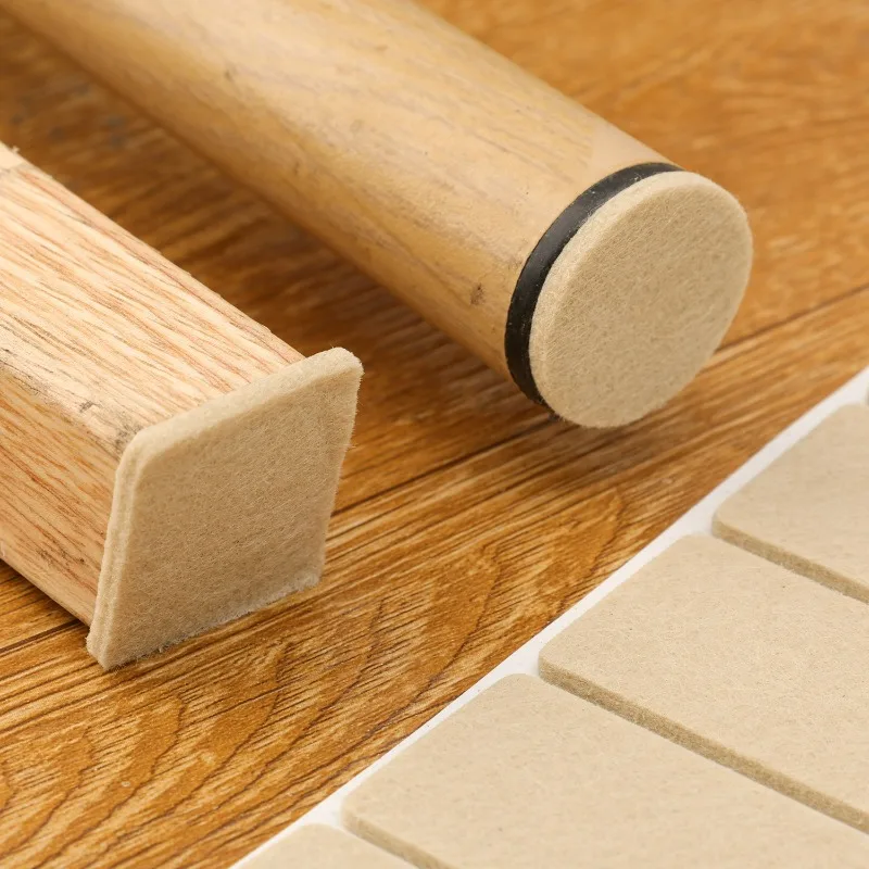 미끄럼 방지 펠트 보호 패드 자체 접착 테이블 의자 다리 패드 안티 스크래치 매트 바닥 보호대 데칼 사각형 원형 직사각형