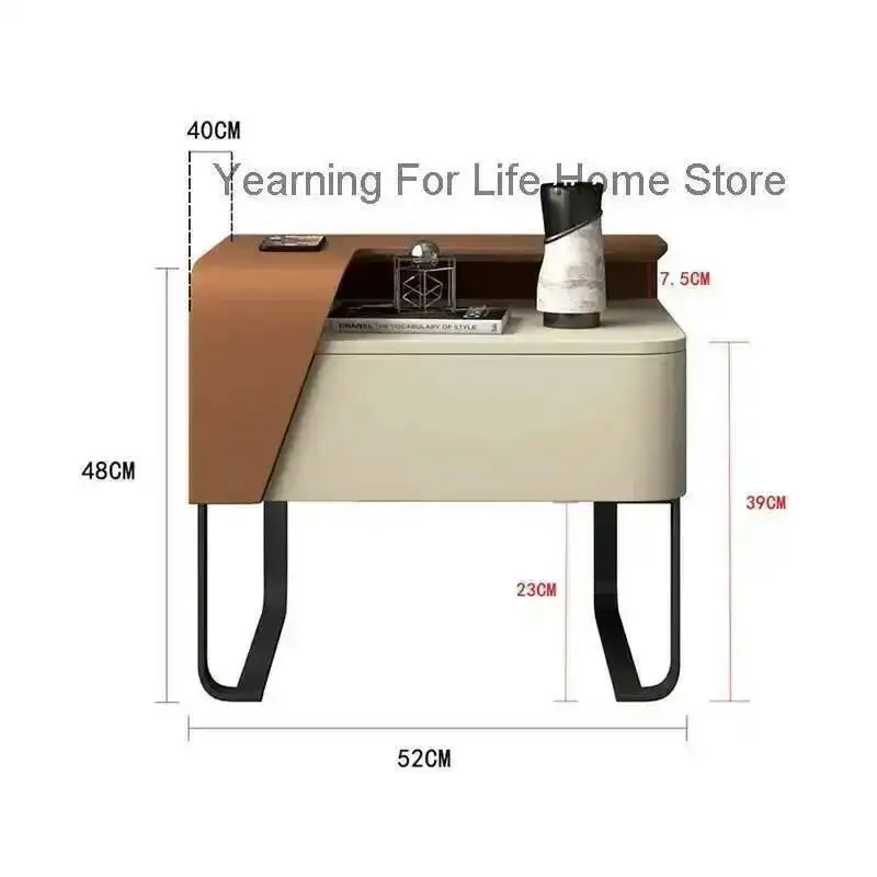 

Style Creative Table Modern Glamour Minimalist Bedside Aesthetic Night Table Elegant Luxury Mesita De Noche Bedroom Furniture