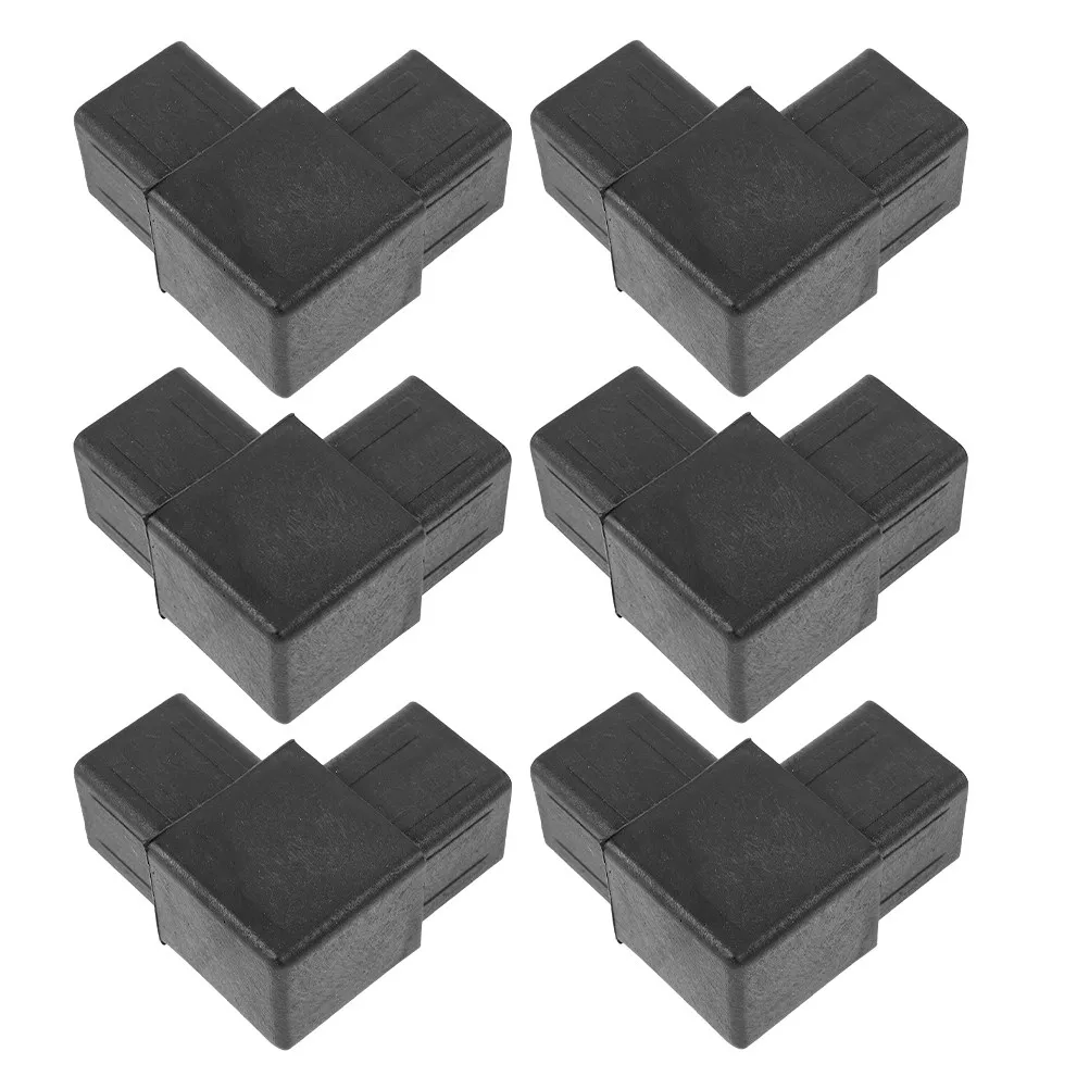 Square Tube Connector 6Pcs Right Angle Plastic Corner Joint Fittings for DIY Frame Shelves Display Racks