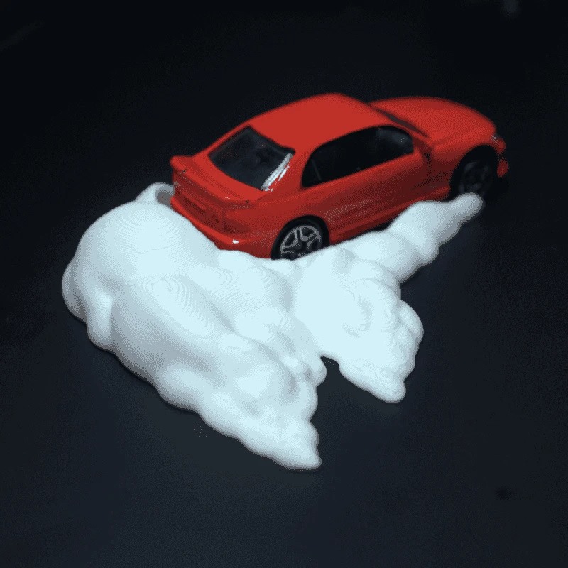 1:64Car Exhaust Smoke Cloud Scene Accessory Unpainted Diy Smoke Diorama Base Ornament for Model Car Hobby Smoke Effect Accessory