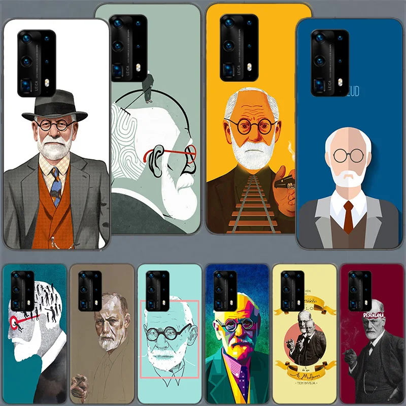 Sigmund Freud Founder of Psychoanalysis Phone Case For Huawei Mate 40 30 20 Pro 10 Pro Huawei P50 P40 P30 Lite P20 P10 Lite Cove