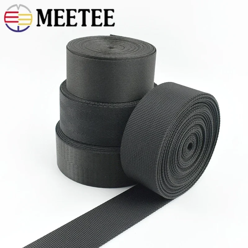 Meetee 5M 20/25/32/38/50mm Nylon Webbing Tape Bag Strap Seat Safety Belt Band DIY Backpack Clothes Binding Sewing Accessories