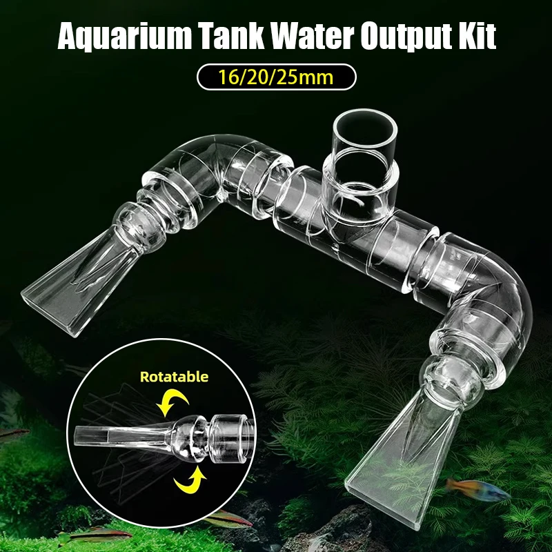 1SetAquarium Tank Pump Duckbill Water Output Double Headed Universal Fish Tank Sprinkler Garden Irrigation Water Pipe Connectors